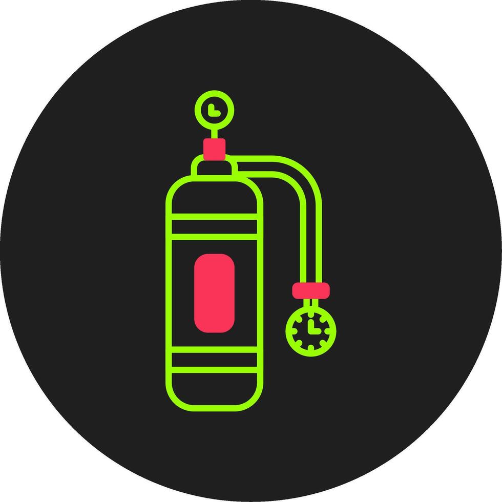 Oxygen Tank Glyph Circle Icon vector