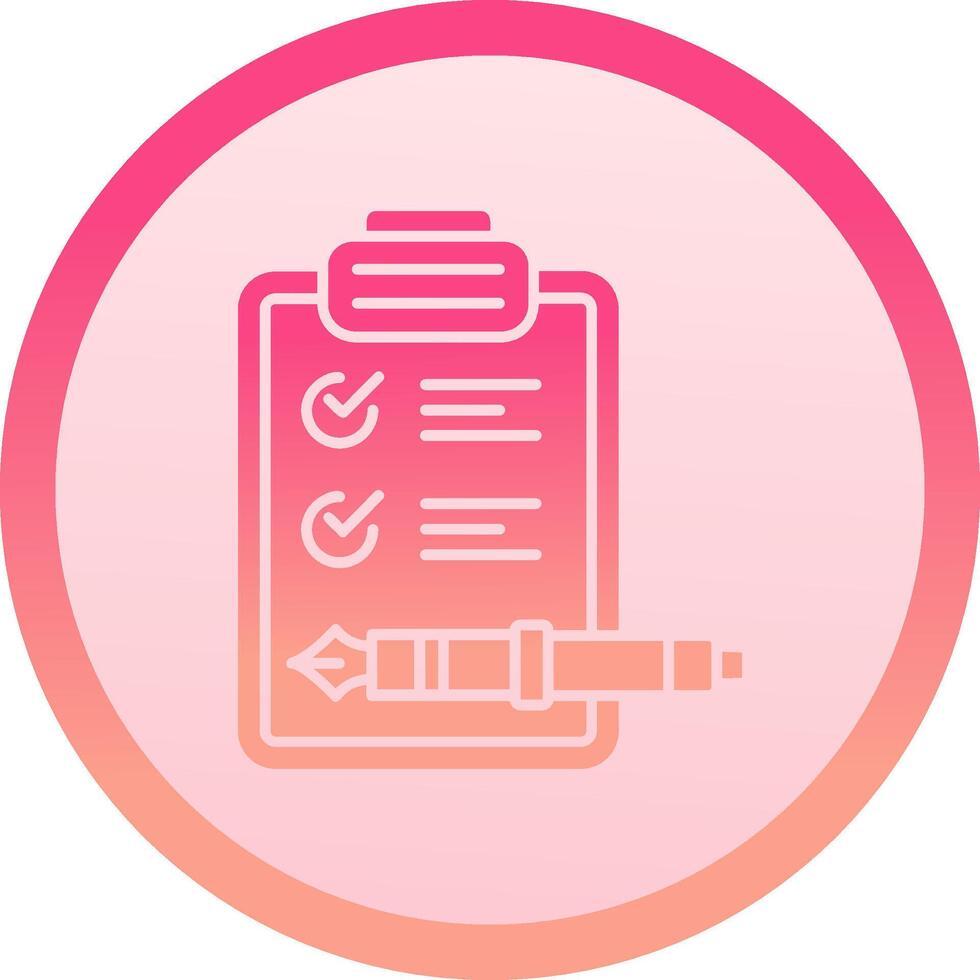 Check list solid circle gradeint Icon vector