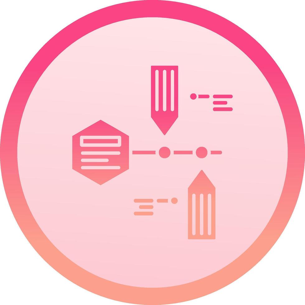 Timeline solid circle gradeint Icon vector