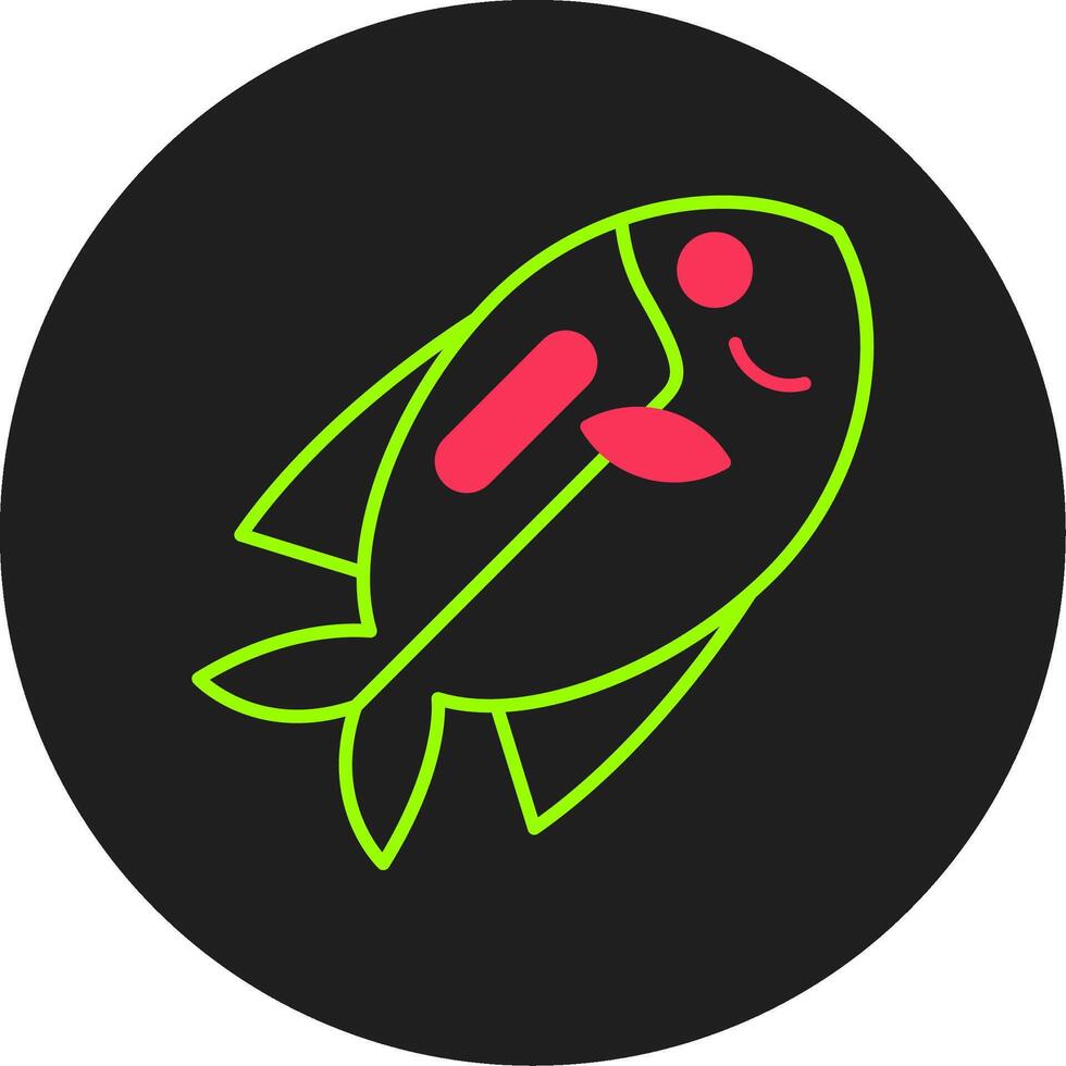 Surgeonfish Glyph Circle Icon vector