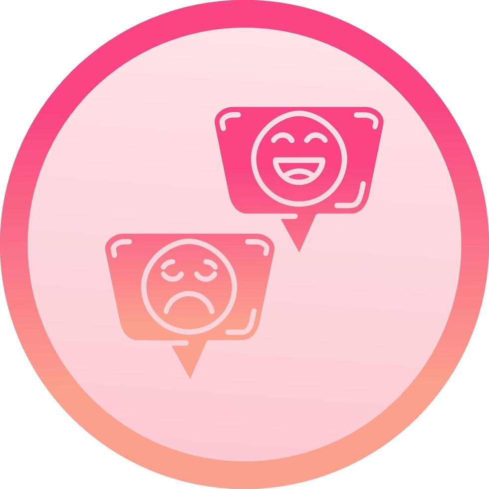 Emojis solid circle gradeint Icon vector