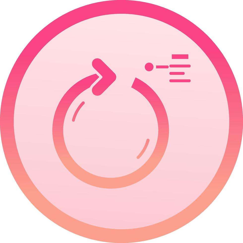 Circular Arrow solid circle gradeint Icon vector