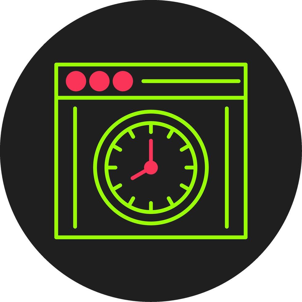 Time Maintenance Glyph Circle Icon vector