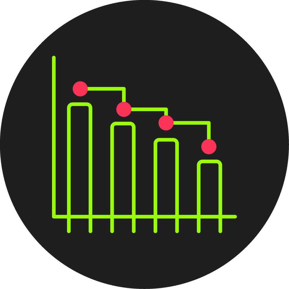 Bar Graph Glyph Circle Icon vector