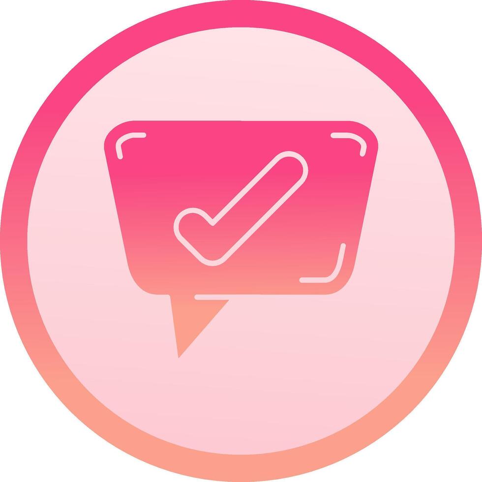 Check sign solid circle gradeint Icon vector