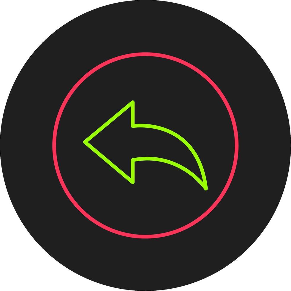 Previous Glyph Circle Icon vector