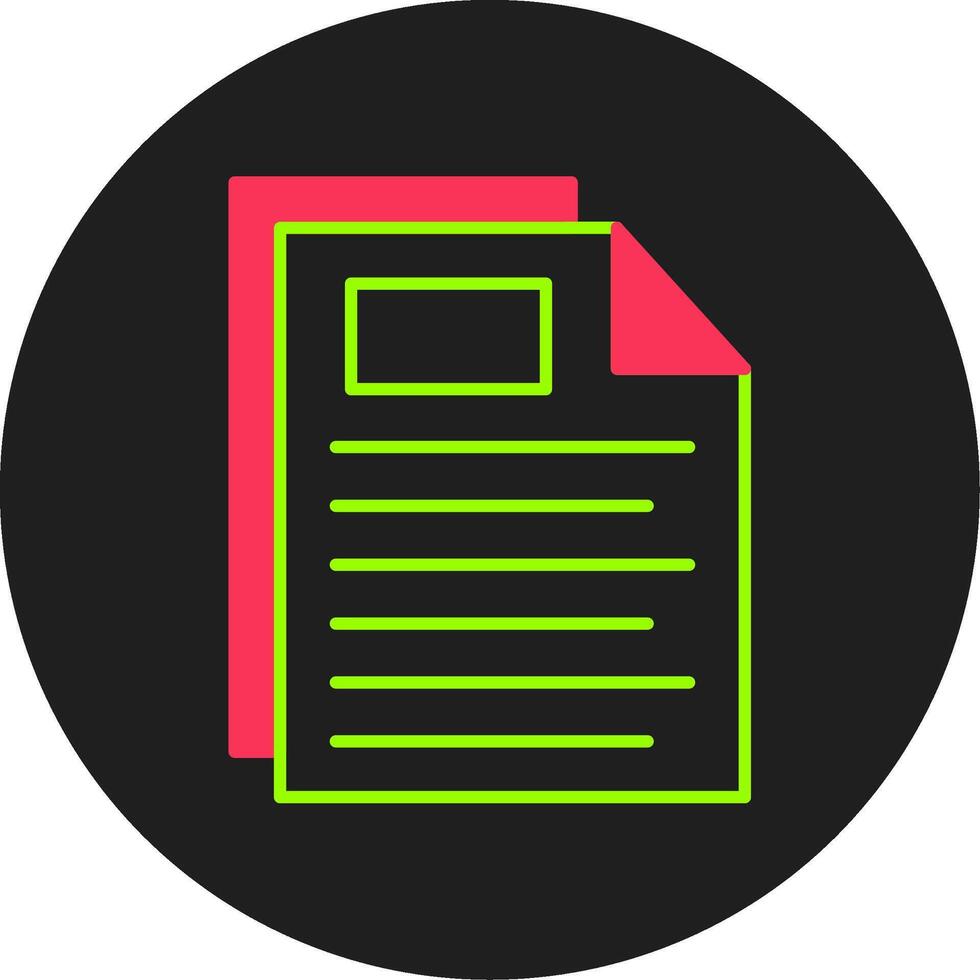 Document Glyph Circle Icon vector
