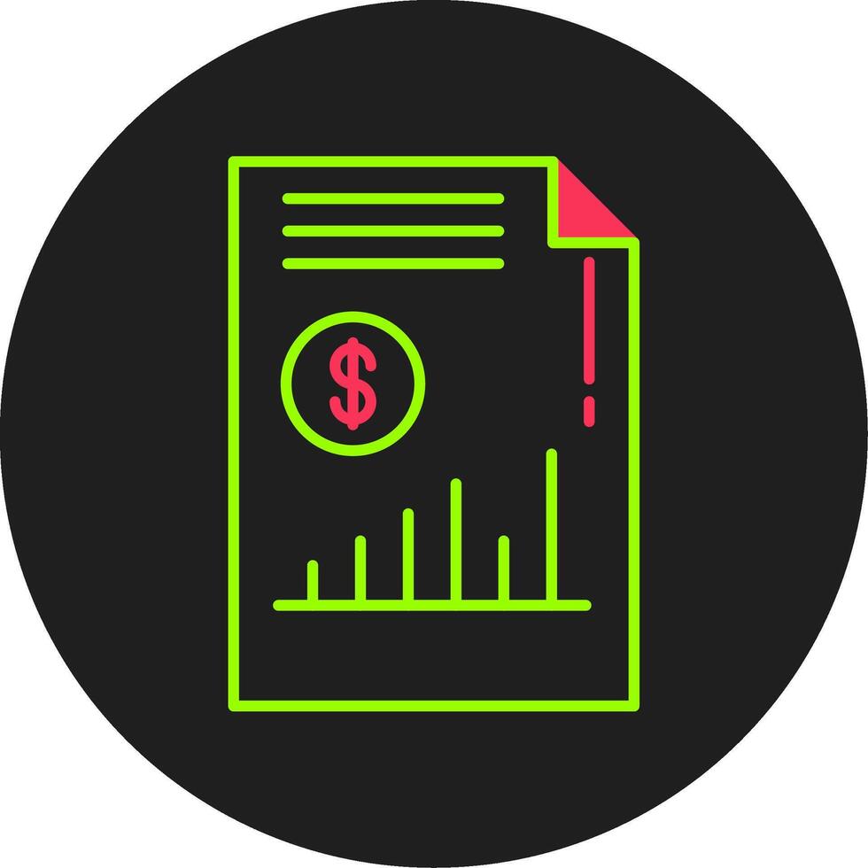 Income Glyph Circle Icon vector