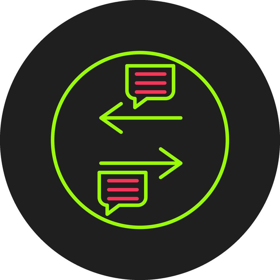 Transfer Glyph Circle Icon vector