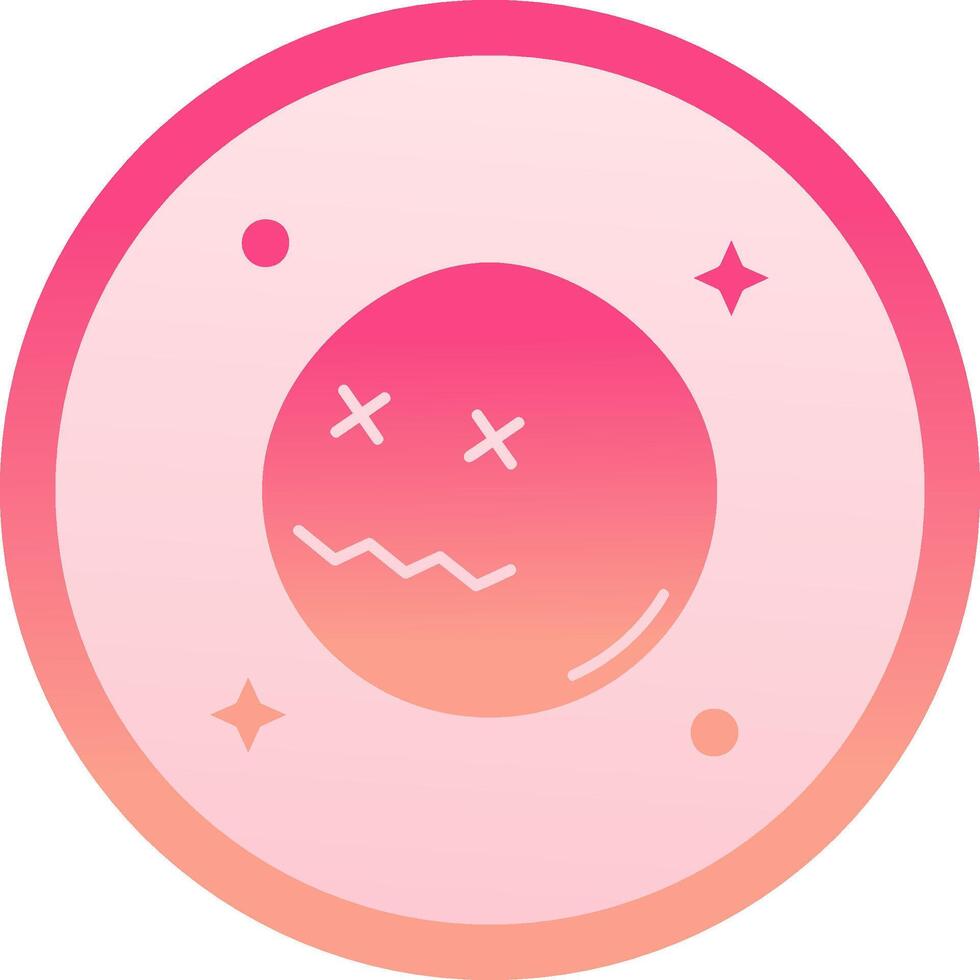 Dead solid circle gradeint Icon vector