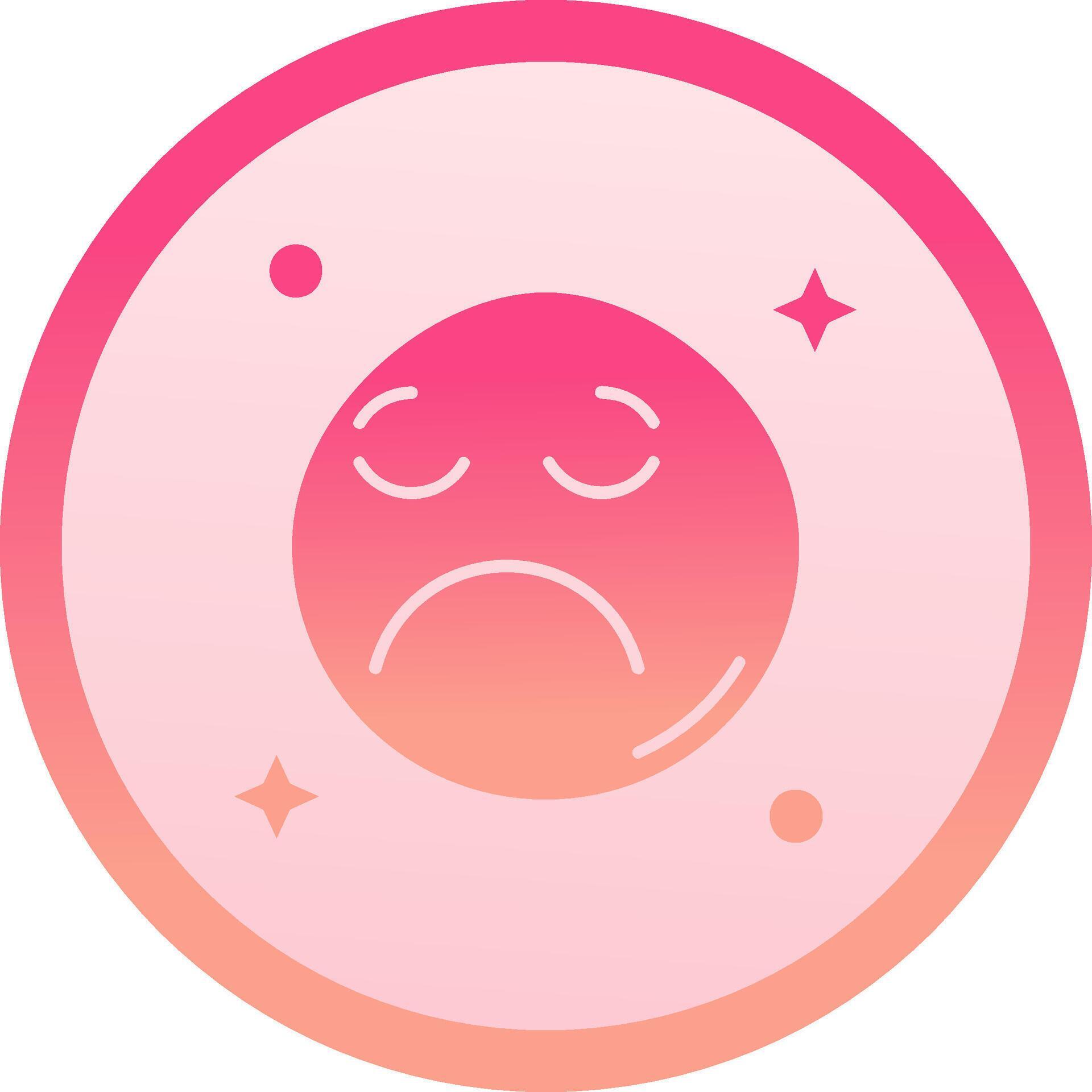 Sad solid circle gradeint Icon 37821545 Vector Art at Vecteezy