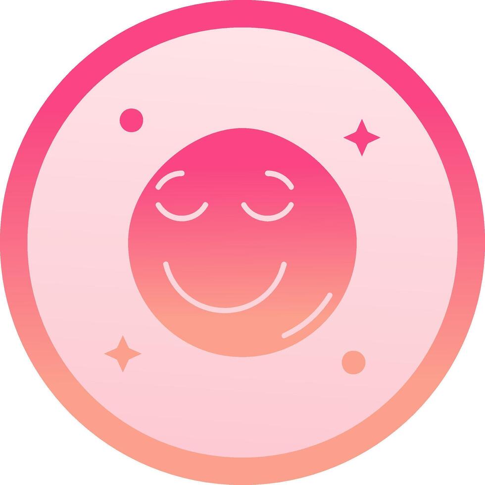 Relieved solid circle gradeint Icon vector