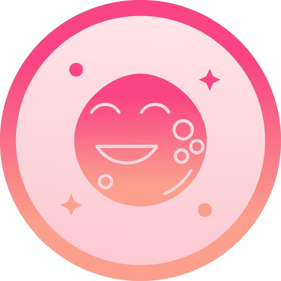 Moon solid circle gradeint Icon vector