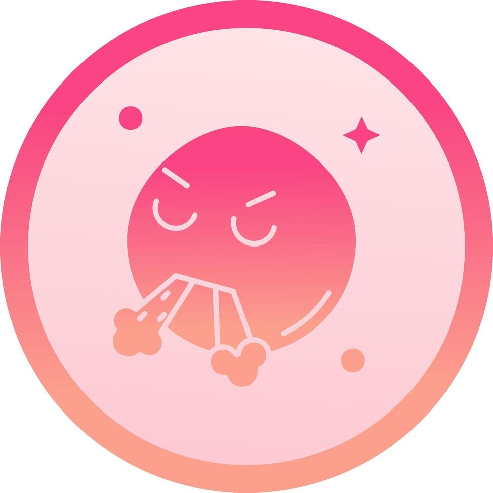 Angry solid circle gradeint Icon 37821564 Vector Art at Vecteezy