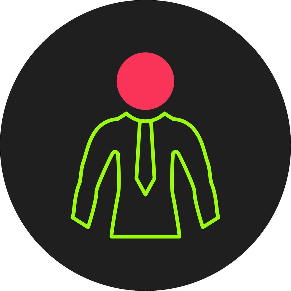 Businessman Glyph Circle Icon vector