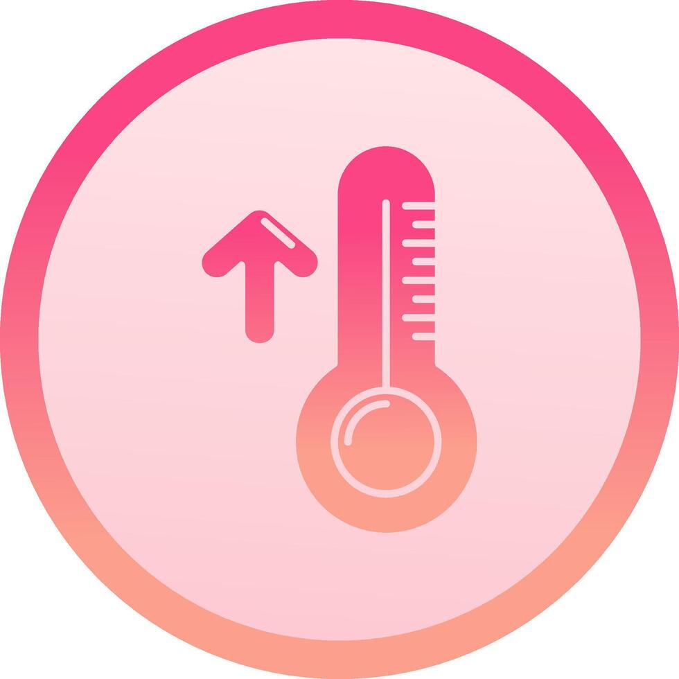 alto temperatura sólido circulo grado icono vector