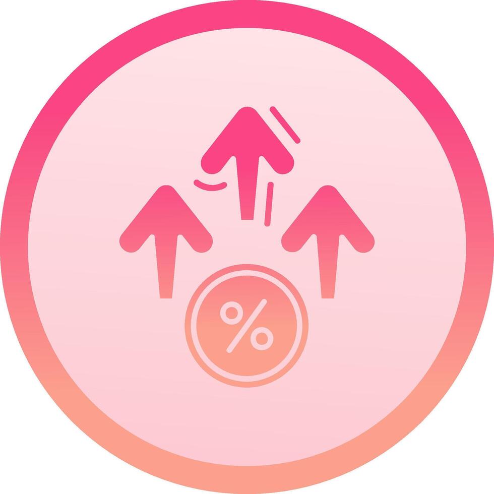 Discount solid circle gradeint Icon vector