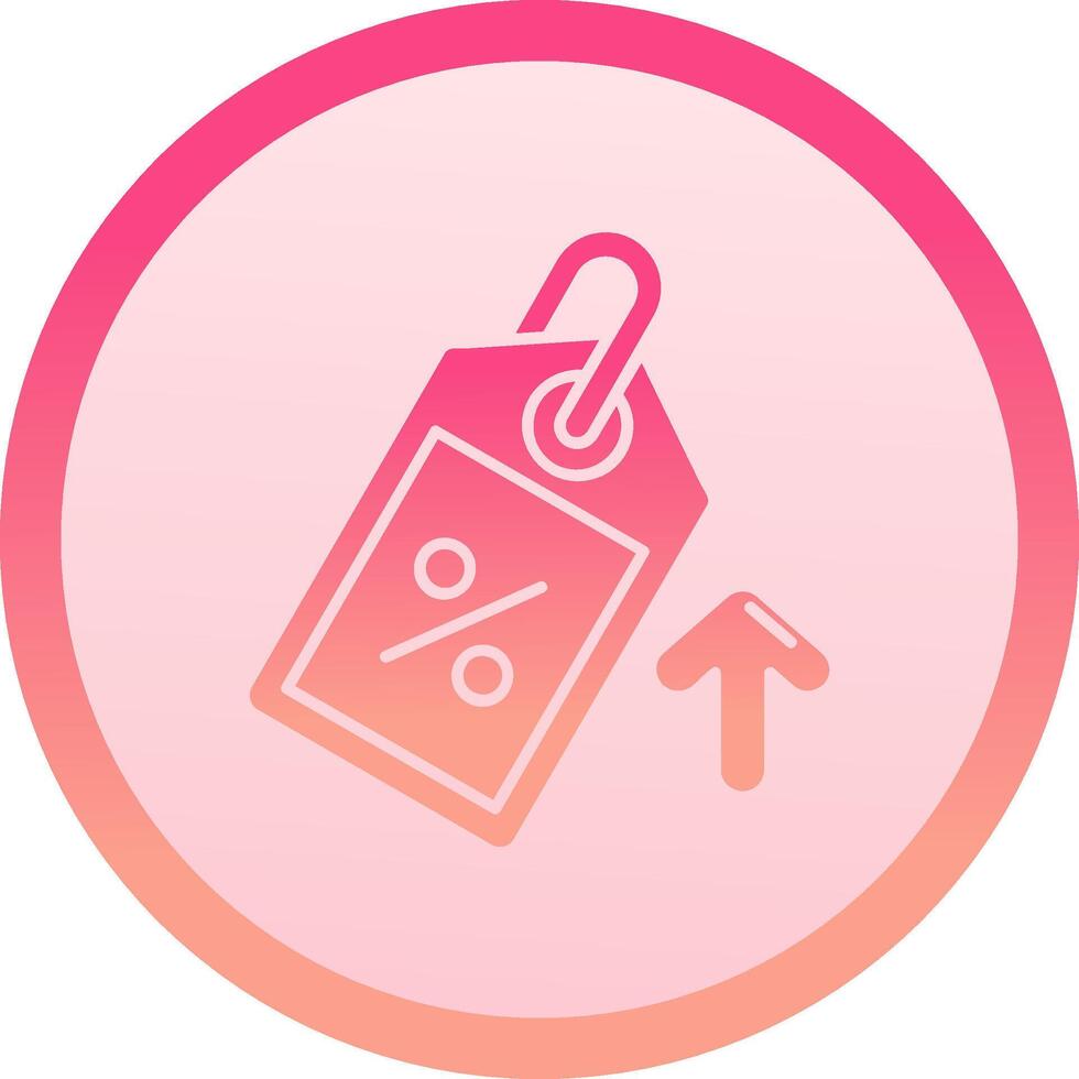 Price tag solid circle gradeint Icon vector