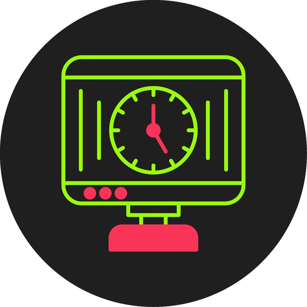 Time Management Glyph Circle Icon vector