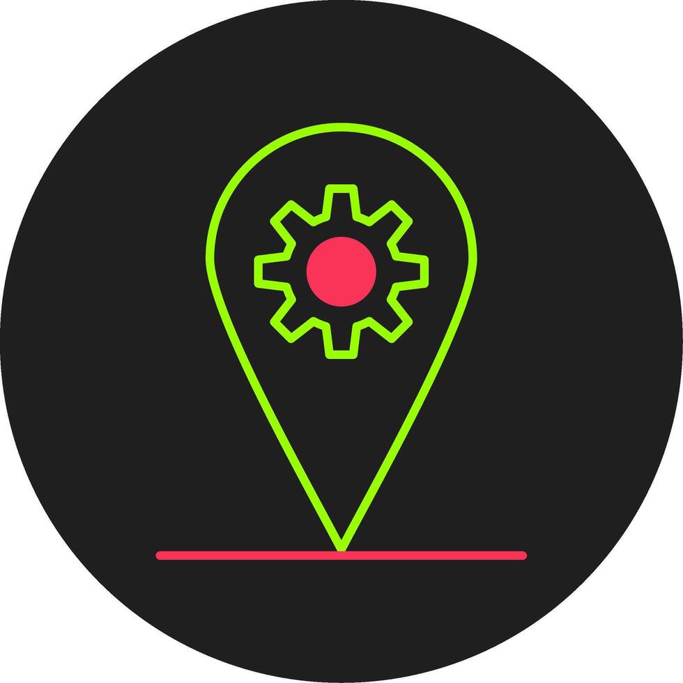 Localization Glyph Circle Icon vector