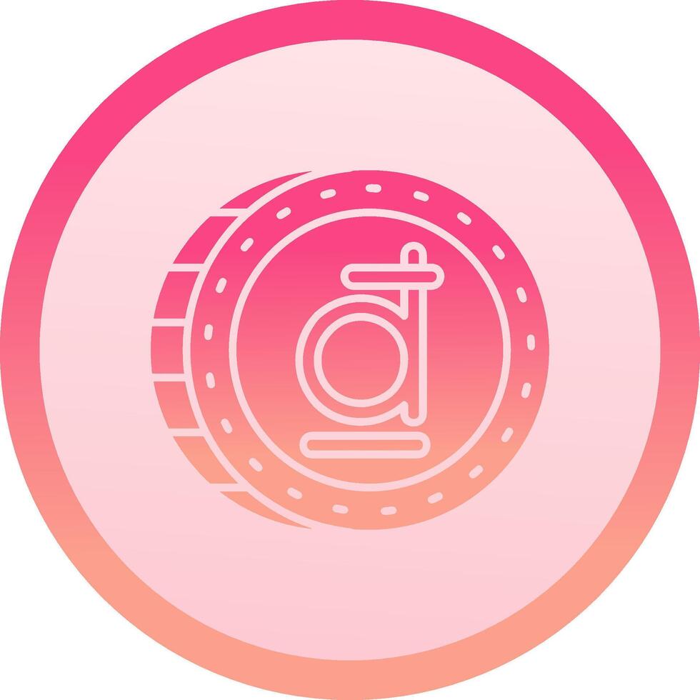 Dong solid circle gradeint Icon vector