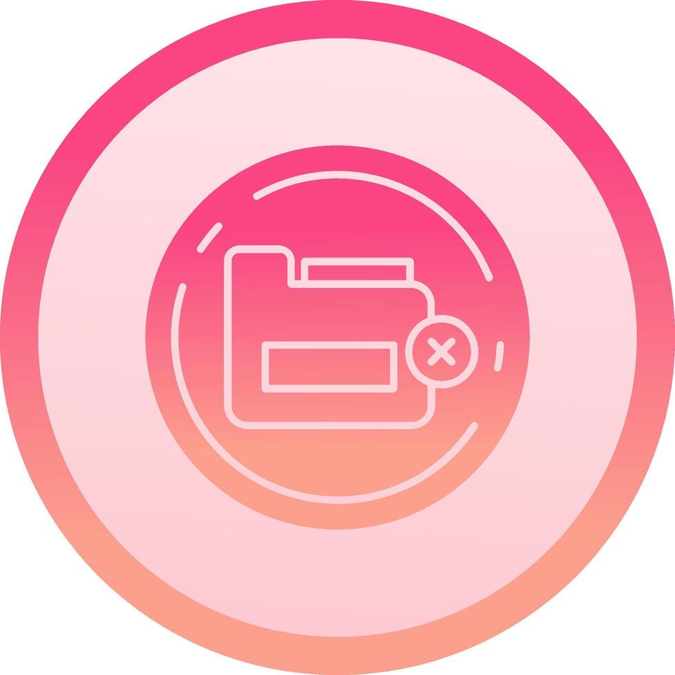 Delete solid circle gradeint Icon vector