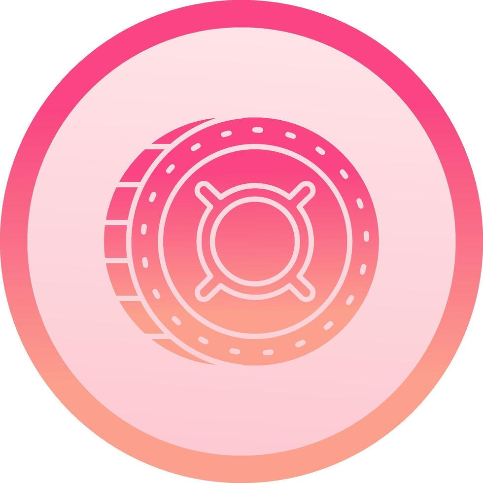 Generic solid circle gradeint Icon vector