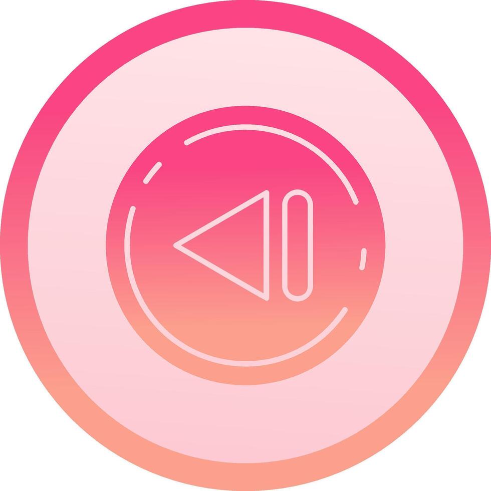 Previous solid circle gradeint Icon vector