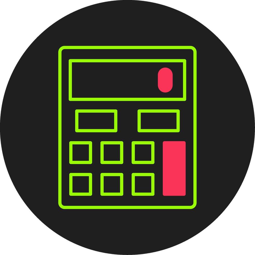 Calculator Glyph Circle Icon vector
