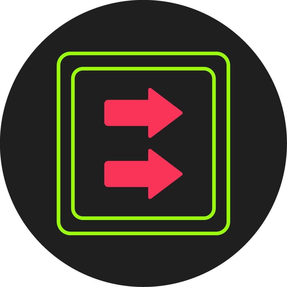 Fast Forward Glyph Circle Icon vector