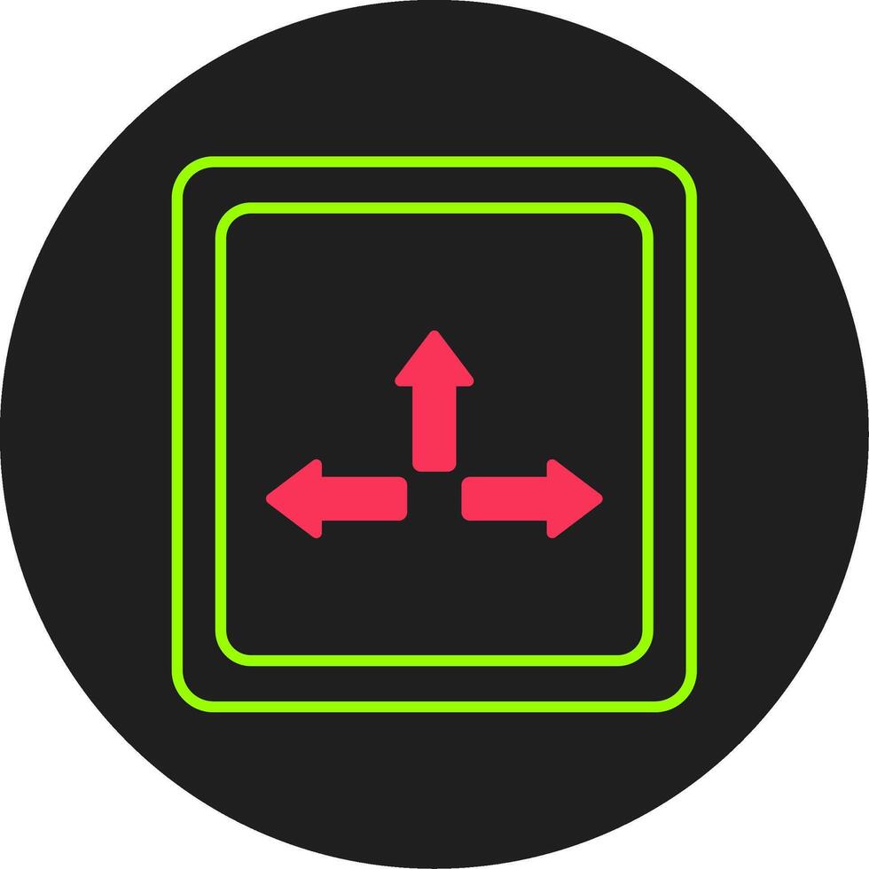 Resize Glyph Circle Icon vector