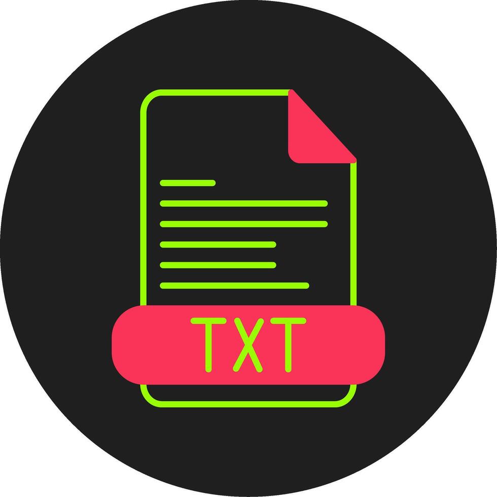 Txt Glyph Circle Icon vector