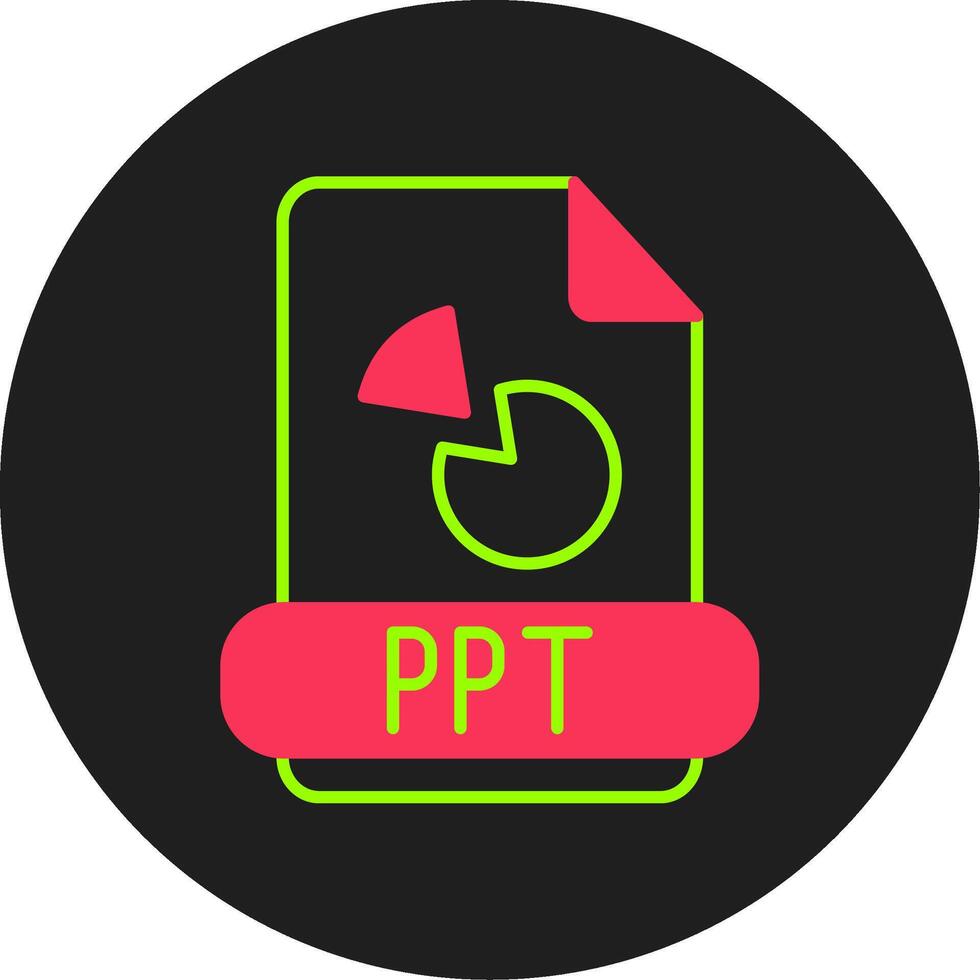 Ppt Glyph Circle Icon vector