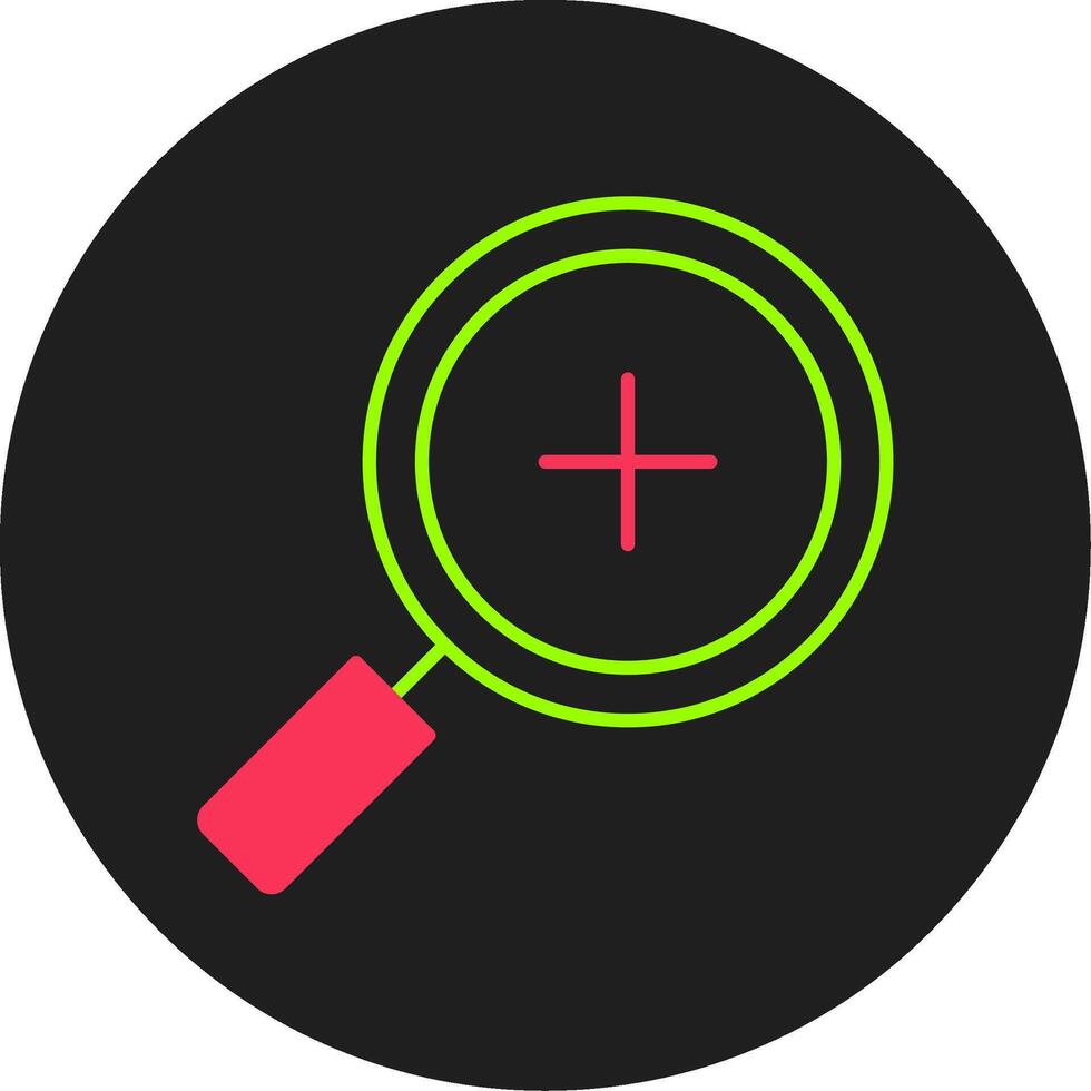 Zoom In Glyph Circle Icon vector
