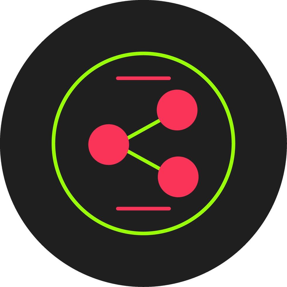 compartir icono de círculo de glifo vector