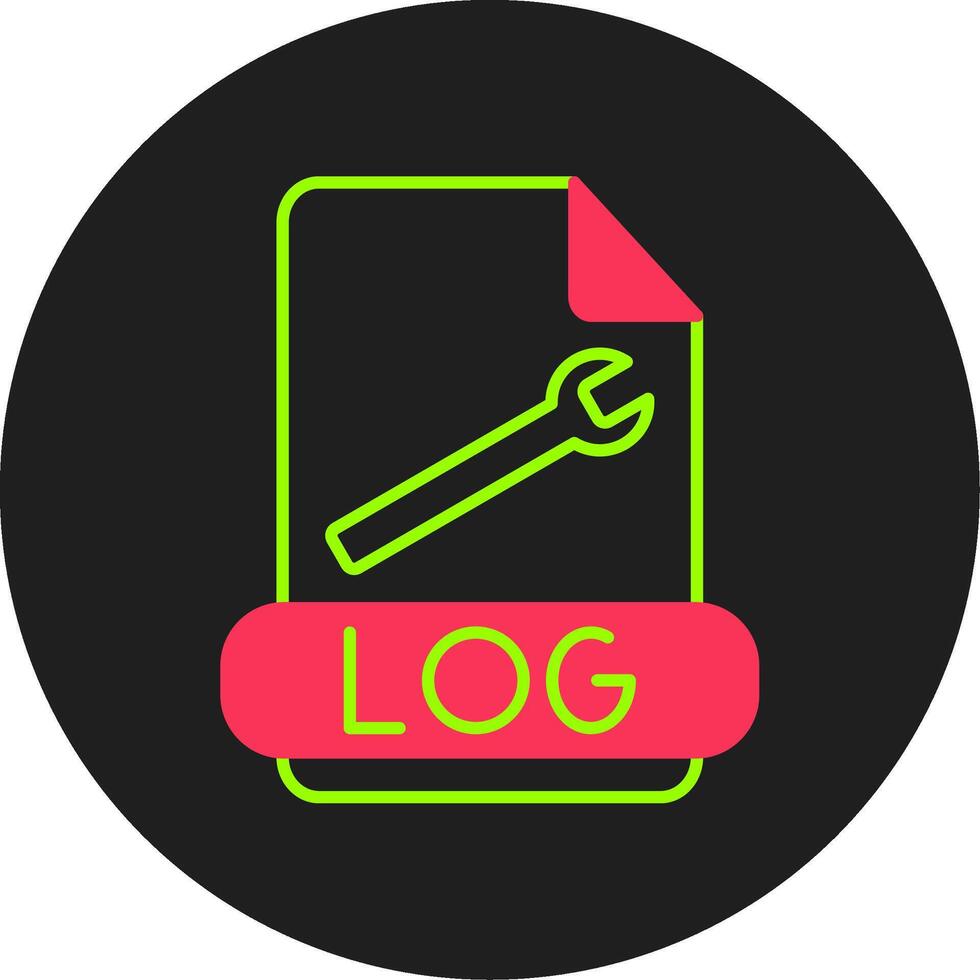 Log Format Glyph Circle Icon vector