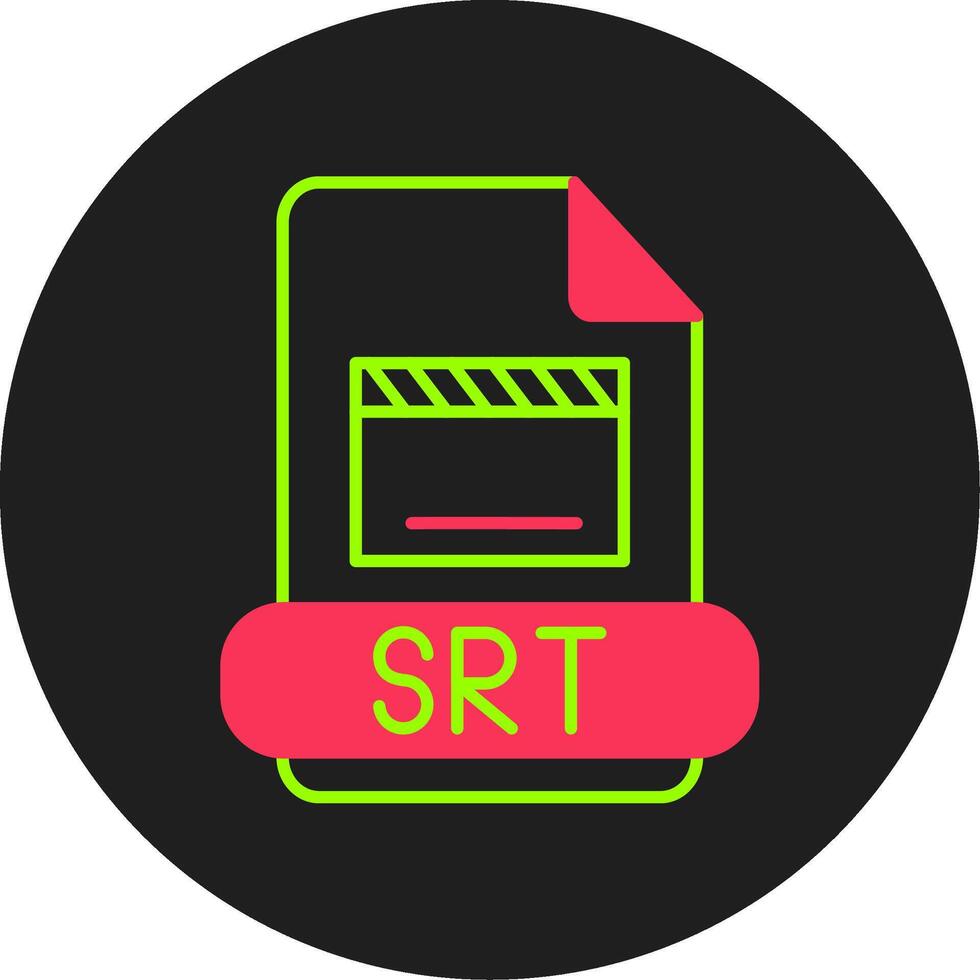 Srt Glyph Circle Icon vector