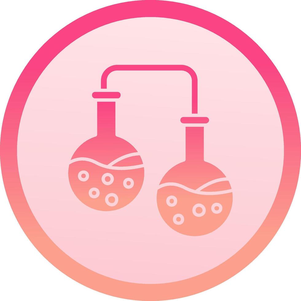 Experiment solid circle gradeint Icon vector