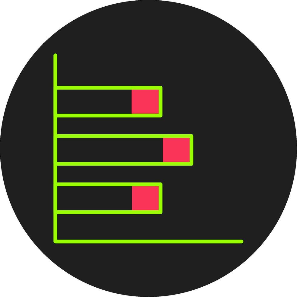 Bar Chart Glyph Circle Icon vector