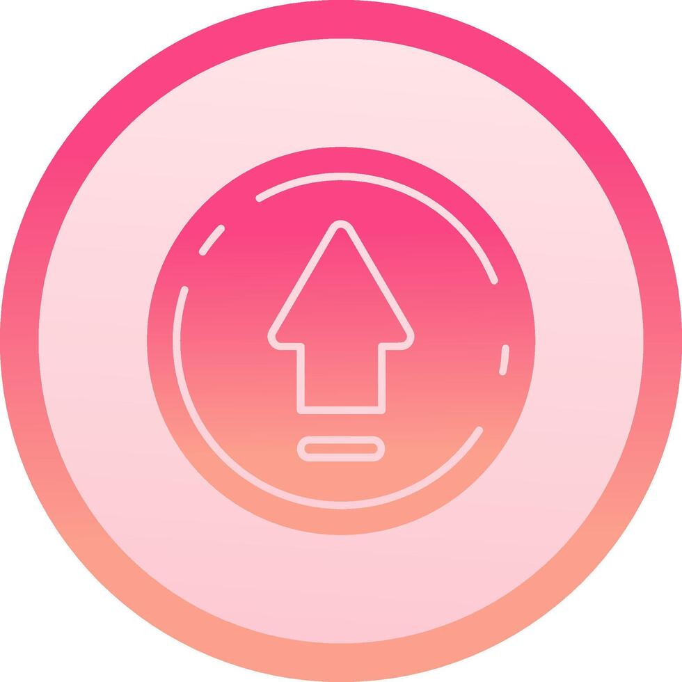 Up solid circle gradeint Icon vector