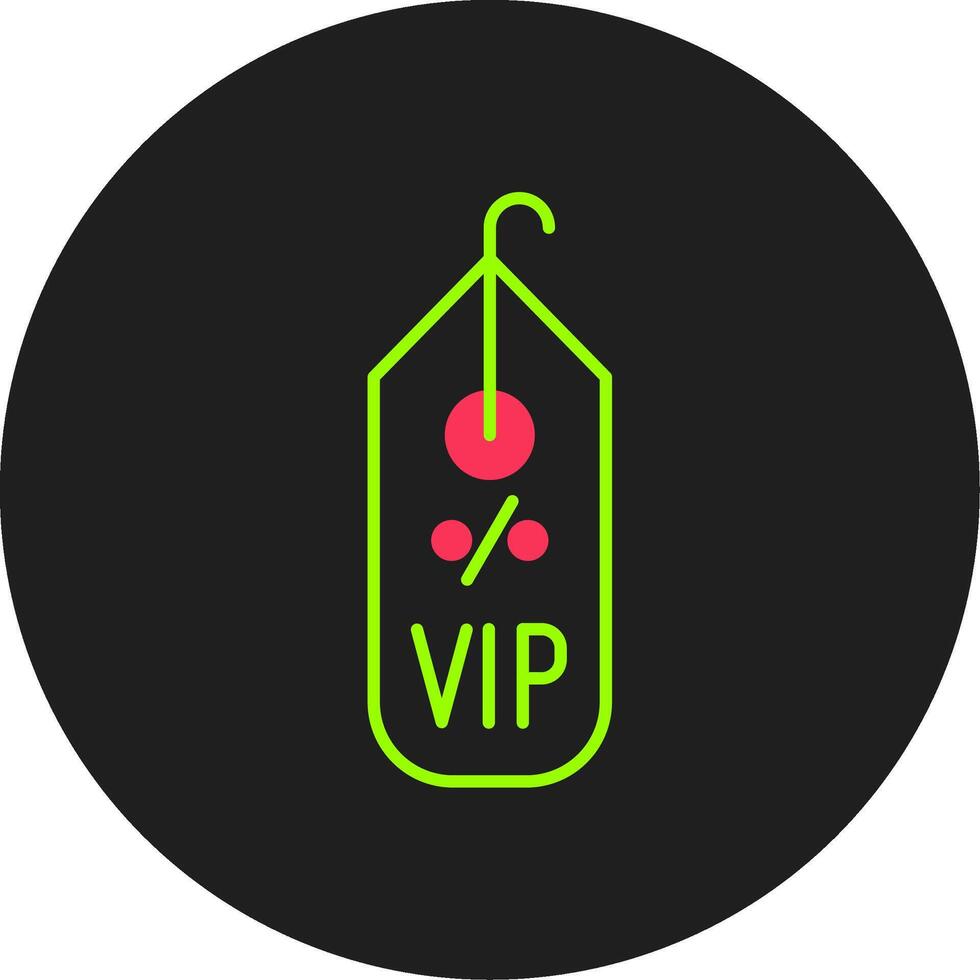 VIP glifo circulo icono vector