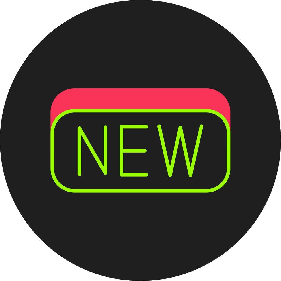 New Card Glyph Circle Icon vector