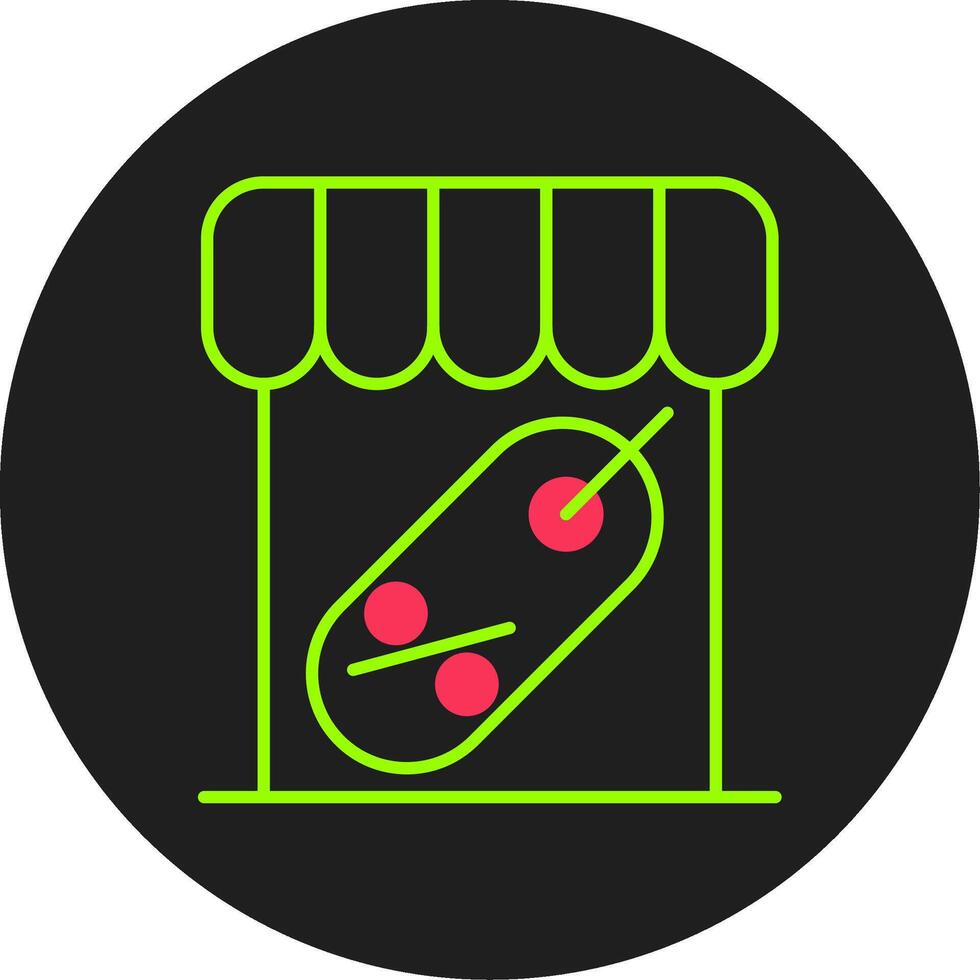 Marketplace Glyph Circle Icon vector