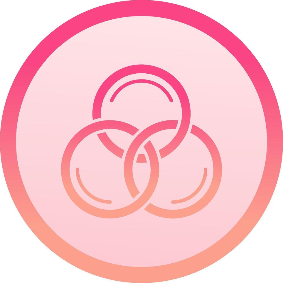 Cmyk solid circle gradeint Icon vector
