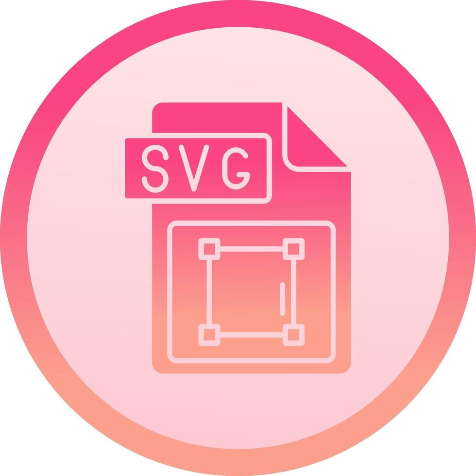 Svg file format solid circle gradeint Icon vector