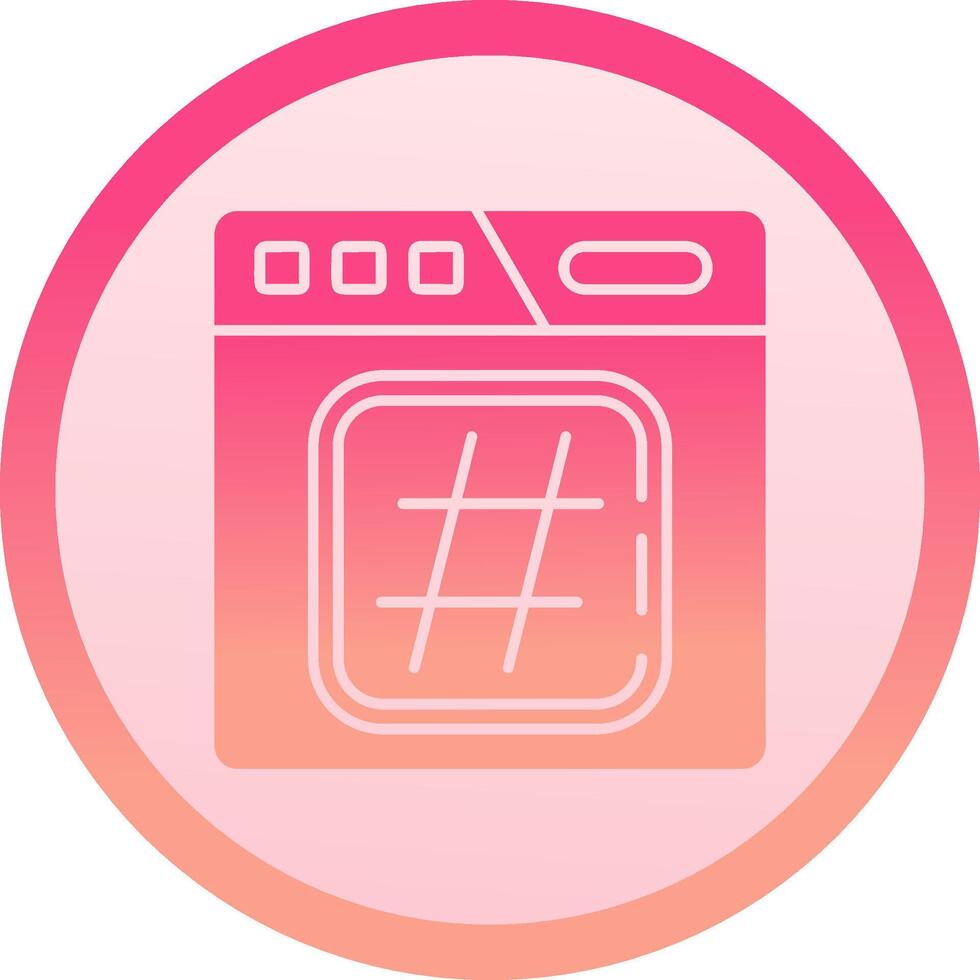 Hashtag solid circle gradeint Icon vector