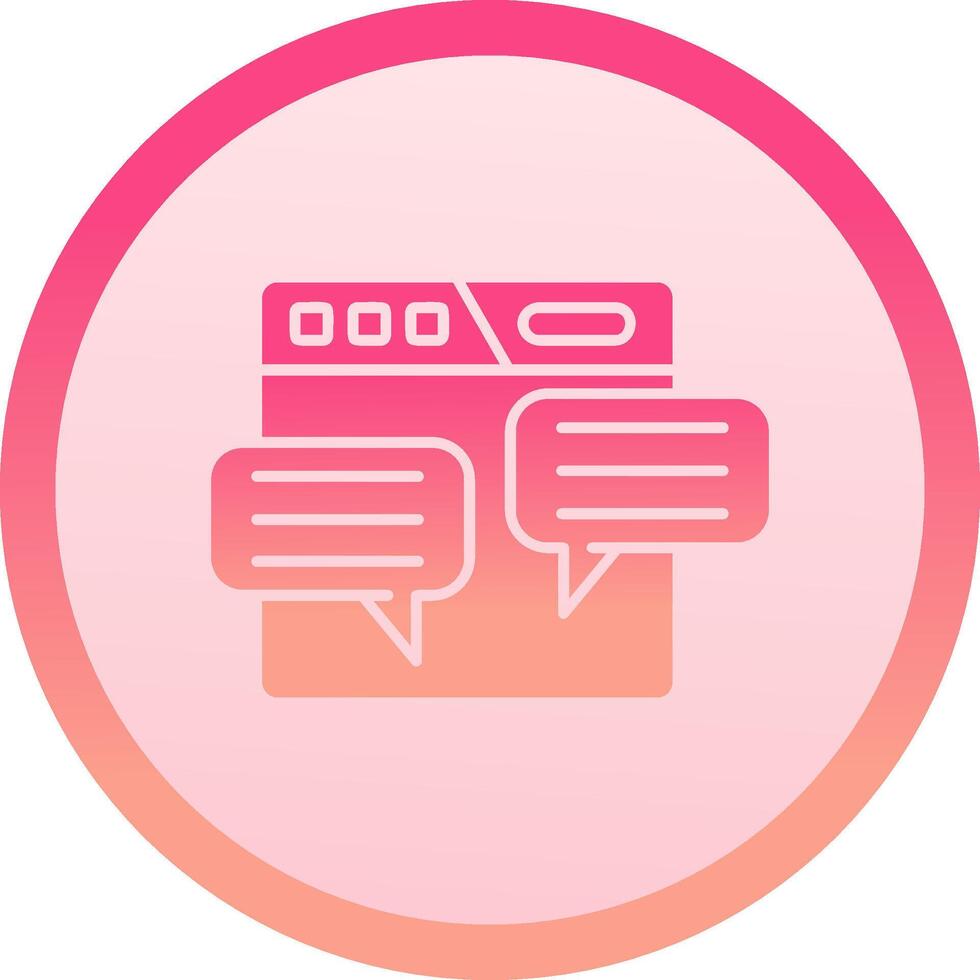 Comment solid circle gradeint Icon vector