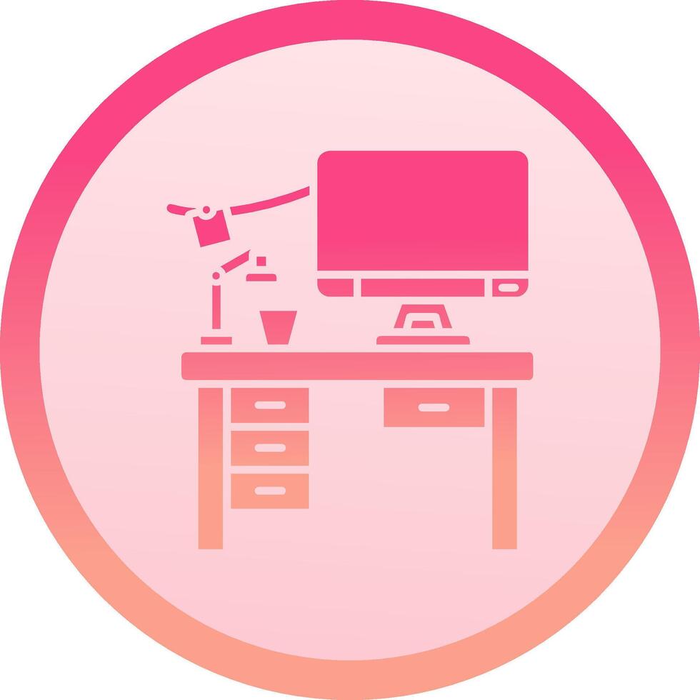 Workspace solid circle gradeint Icon vector
