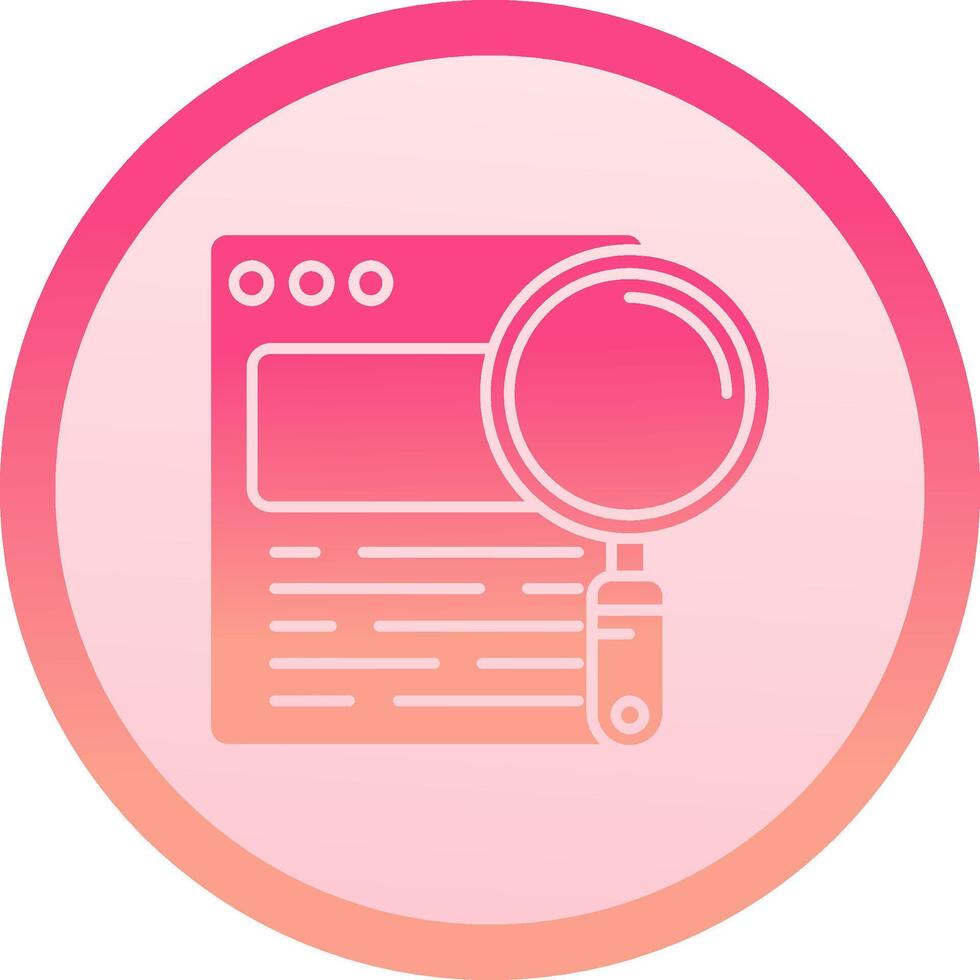 Search solid circle gradeint Icon vector