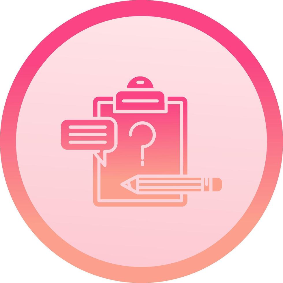 Briefing solid circle gradeint Icon vector